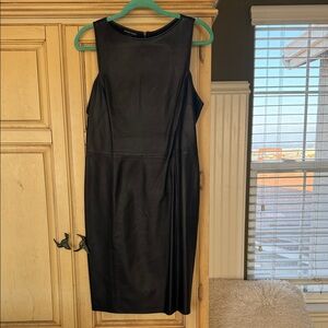 Emporio Armani black leather dress size 46